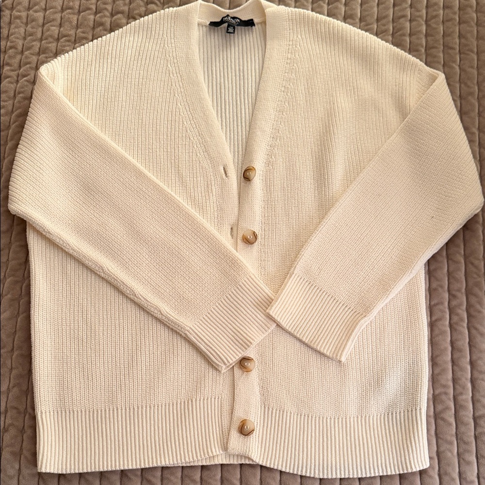Hudson Jeans Cream Cardigan Sweater